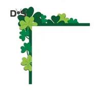 (as the picture, A) St. Patrick's Day Door Frame Topper Wooden Irish Shamrock Top Door Corner Sign for Home Office Bedroom Spring Decor