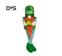 (as the picture, A) St. Patrick's Day Gnome Decoration Plush Gnome Doll Figurine With Shamrock Handmade Irish Faceless Dwarf Ornament For Table Decor