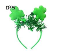 (as the picture, A) St. Patrick's Day Headband Glitter Shamrock Top Hat Hair Hoop Festive Clover Hairband for Women Girls Boys Parties Events Dress Up