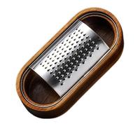 (as the picture, A) Stainless Steel Cheese Grater With Wood Handle Sharp Blades Efficient Cheese Grating Tool For Cheese Chocolate Fruits Handheld Grater Spoon Grater