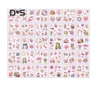 (as the picture, A) Transparent Stickers Book Various Sizes Easy to Use Stickers Journaling Scrapbook Collage Decal Junk Journaling Supplies