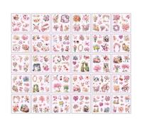 (as the picture, A) Transparent Stickers Book Various Sizes Easy to Use Stickers Journaling Scrapbook Collage Decal Junk Journaling Supplies