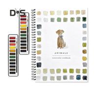 (as the picture, A) Watercolor Workbook 12 Colors Watercolor Paint Set Beginner-Friendly Birds Flower Watercolor Book for Kids Adults Teens