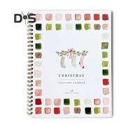 (as the picture, A) Watercolor Workbook for Beginners 12 Colors Watercolor Paint Set Garden Christmas Autumn Winter Watercolor Book for Kids Adults Teens