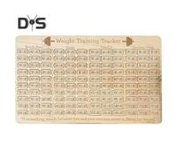 (as the picture, A) Weight Training Tracker Wooden Strength Training Log Life Goals Tracker Board Plan Tracking Tool for Home Gym Fitness Enthusiasts
