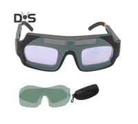 (as the picture, A) Welder Glasses with 2 Sensors Clear View Wide Application True Color Solar Powered Auto Darkening Welding Goggles