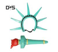 (as the picture, AB) Statue of Liberty Headband Crown Torch Cosplay Lady Liberty Costume Accessories 4th of July Independence Day Hair Hoop