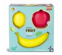 (as the picture, Apple+Banana+Lemon-3pcs) Speed Cube Set, 3D Fruit Rubik Cube Colorful Orange Peach Lemon Pear Magic Cube Puzzle Cube Toy Gift for Kids Adults Anti Anxiety Turns Quick