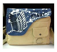 (as the picture, Attack on Titan, Canvas shoulder bag) Attack on Titan Sword Art Pirates Canvas Shoulder Bag Ninja Anime Backpack Black Butler