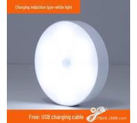 (as the picture, Automatic pedestrian light, Diameter 8.6 cm) Compact Magnetic Bedside Night Light - Eye-Friendly, Rechargeable, Energy-Saving, Ideal for Students and Readers