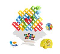 (as the picture, B) 1 Set Building Block Stacking Game Fine Motor Skills Multiple Players Interactive Kids Educational Brick Stacking Balance Tower Toy Toddlers Boys
