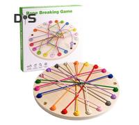 (as the picture, B) 1 Set Kids Rope Untangling Game Twisted Rope Knots Challenge Board Game Logic Thinking Interactive Educational Elastic Rope Unhitching Toy