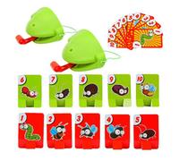 (as the picture, B) 1 Set Sticking-Out Tongue Frog Face Guard Toy Licking Animal Chameleon Lizard Tongue Game 1/2/4 Players Board Game Toddler Boys Girls Gift