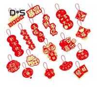 (as the picture, B) 18 Pcs 2025 New Year Hanging Pendants The Year of Snake Auspicious Snake Pendant Best Fortune Tassel Tree Window Car Decoration Pendant