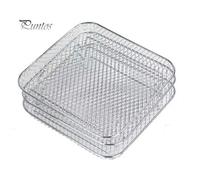 (as the picture, B) Air Fryer Dehydration Rack Stackable Stainless Steel Multi-Layer Dehydrator for Chips Popcorn Fruits Beef Jerky
