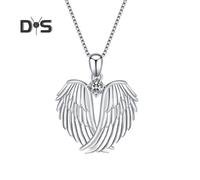 (as the picture, B) Angel Wings Necklace Rhinestone Hug Guardian Wings Pendant Necklace Zircon Birthstone Jewelry Gift for Her
