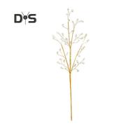 (as the picture, B) Christmas Artificial Glitter Picks Faux Crystal Berry Stem Ornaments Christmas Tree Glittery Twig Bead Stick Branches for Holiday Wedding Vase Decor