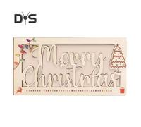 (as the picture, B) Christmas Money Holder Wooden Cash Holder Money Envelope Wallet Xmas Tree Decoration for Holiday Indoor Outdoor Party Decor