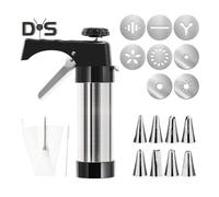 (as the picture, B) Churro Maker Machine with Piping Piping Tips And Bag Stainless Steel Easy to Fill Fritters Making Kit with Cleaning Brush for Making Churro