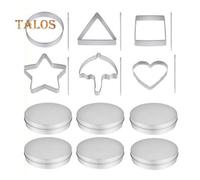 (as the picture, B) Cookie Cutters Biscuit Molds Korean Sugar Candy Making Tools Squid Sugar Game Kit Umbrella Triangle Star Round Shapes Stainless Steel Baking Diy Tools