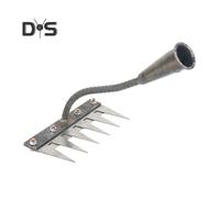 (as the picture, B) Detachable Garden Rake Manganese Steel Weed Puller Manual Weeder Claw Remover for Yard Garden Uprooting Soil Loosening And Grass Raking