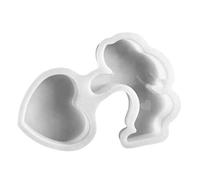(as the picture, B) Easter Bunny Silicone Mold for DIY Candle Making Resin Casting Easily Release Polymer Clay Mold Flexible Rabbit Candle Mold