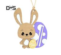 (as the picture, B) Easter Cash Holder Wooden Rabbit Money Holder Hanging Cash Gift Holder Card for Holiday Gifts Money Tree Table Decorations