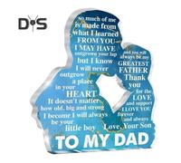 (as the picture, B) Family Love Acrylic Ornament Father Mother Child Silhouettes Ornament Desktop Freestanding Acrylic Block for Home Office Decor Valentine's Day