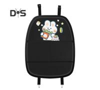 (as the picture, B) Faux Leather Car Seat Protector for Back Seat Waterproof Kick Mats with Storage Pockets Durable Rear Seat Cover for Kids Universal Fit SUVs Trucks