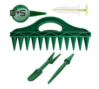 (as the picture, B) Manual Seeds Spreader 12-Hole Dibber with Hand Sowing Tool Adjustable Seeds Dispenser Planting Tool for Gardeners Flower Vegetable Seeds