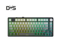 (as the picture, B) Mechanical Keyboard Bluetooth-Compatible/2.4G/Type-c Wired Three-mode Connections Full-key Hot-swap 81 Keys Keyboard