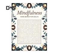 (as the picture, B) Mindfulness Word Search Book for Adults Relaxing Puzzle Book for Stress Anxiety Relief Calming Word Search Puzzles to Keep Your Mind Peaceful And