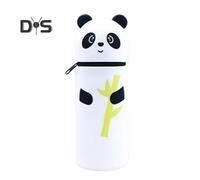 (as the picture, B) Pencil Case Desktop Stand Up Pen Holder Cartoon Animal Design Silicone Pencil Storage Bag for Home School Office Supplies