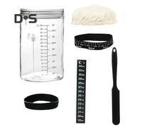 (as the picture, B) Sourdough Starter Kit with Cloth Cover Large Capacity Food Grade BPA Free Reusable Sourdough Bread Baking Supplies