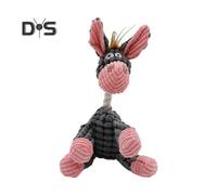 (as the picture, B) Squeaky Plush Dog Toy Interactive Stuffed Animal Toy Plush Donkey Dog Chew Toy with Squeaker Indestructible Puppy Teeth Cleaning Toy