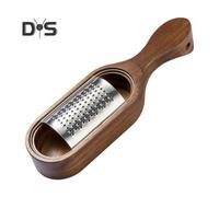 (as the picture, B) Stainless Steel Cheese Grater with Wood Handle Sharp Blades Efficient Cheese Grating Tool for Cheese Chocolate Fruits Handheld Grater Spoon Grater