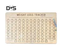 (as the picture, B) Weight Training Tracker Wooden Strength Training Log Life Goals Tracker Board Plan Tracking Tool for Home Gym Fitness Enthusiasts