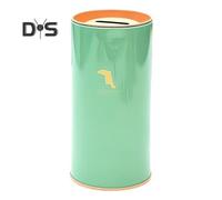 (as the picture, Bird) Metal Piggy Bank Large Capacity Animal Pattern Design Kids Cylindrical Saving Bank Financial Management Tool