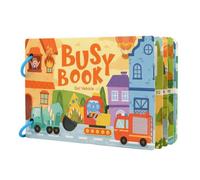 (as the picture, C) Busy Book for Toddlers 1-6 Learning Through Games Sticker Book Educational Toy for Kids Preschool Activity Book Sensory Toy Gifts for Toddlers Prek