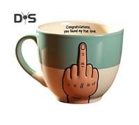 (as the picture, C) Cruel Facts Coffee Mug Unapologetically Bold Middle Finger Ceramic Water Cup Reading Enthusiast Cup Sassy Coffee Mug