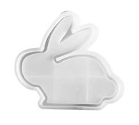 (as the picture, C) Easter Bunny Silicone Mold for DIY Candle Making Resin Casting Easily Release Polymer Clay Mold Flexible Rabbit Candle Mold