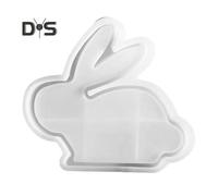 (as the picture, C) Easter Bunny Silicone Mold for DIY Candle Making Resin Casting Easily Release Polymer Clay Mold Flexible Rabbit Candle Mold