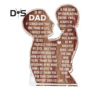 (as the picture, C) Family Love Acrylic Ornament Father Mother Child Silhouettes Ornament Desktop Freestanding Acrylic Block for Home Office Decor Valentine's Day