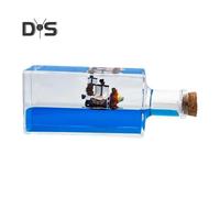 (as the picture, C) Unsinkable Fluid Cruise Ship Decoration Non Sinking Pirate Boat Drift Bottle Desktop Ornament Kids Adults Christmas Birthday Gift