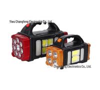(as the picture, Camping Lantern Small [HB-2678 Red]) "Dual-end rechargeable solar LED flashlight with USB for outdoor and emergency use."