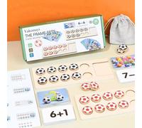 (as the picture) Children Wooden Puzzle Football Mathematics Addition Subtraction Teaching Aids Kids Early Education Puzzle Board Games Toys