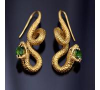 (as the picture) Crystal Snake Stud Earrings ,golden Fashion Earrings For Women Cubic Zirconia Snake Earrings Trendy Jewelry Gifts