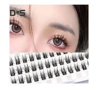 (as the picture, D) 1 Set False Eyelash Cluster Natural Look Fluffy Reusable Women Individual Fake Lashes Extension Stage Performance Party Makeup Tools