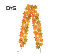 (as the picture, D) 175/200CM Artificial Maple Leaf Garland Home Garden Indoor Outdoor Hanging Faux Red Leaves Plants Vine Halloween Fall Harvest Festival Decoration