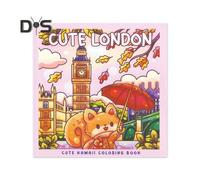 (as the picture, D) Coloring Book for Kids And Adults Cartoon Animal Characters Coloring Book with Simple And Big Design for Stress Relief Relaxation